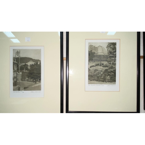 453 - George Soper, Loading the Cart, signed etching, 15 x 27cm, framed and glazed; Jane Osmond, 2 artist ... 