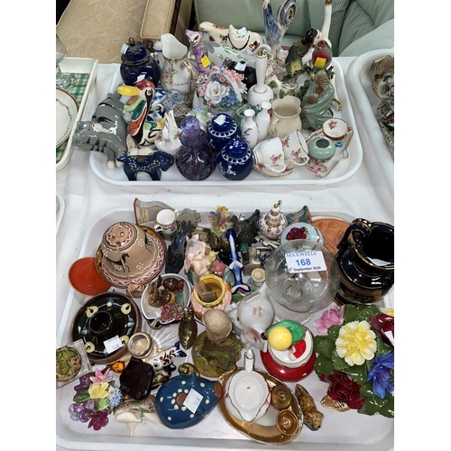 168 - A large selection of miniature china and trinket ware