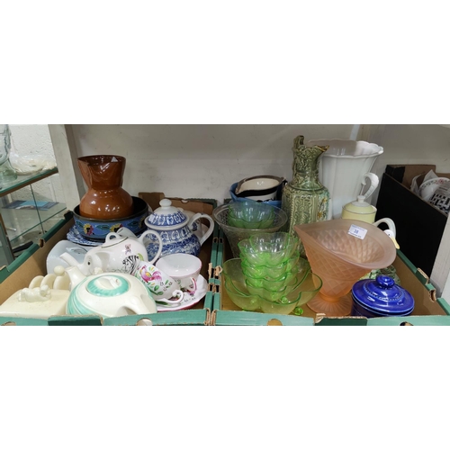 38 - A selection of decorative pottery and glassware