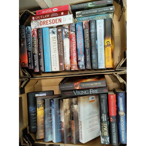 50 - A selection of hard back books mainly historical and historical fiction titles