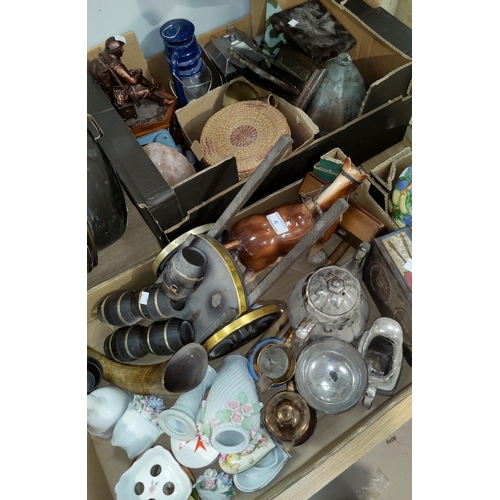 6 - A selection of decorative items and bric a brac; a gentleman's tweed jacket etc
