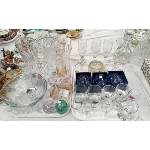 186 - A selection of cut glassware:  Edinburgh crystal; Caithness; etc.