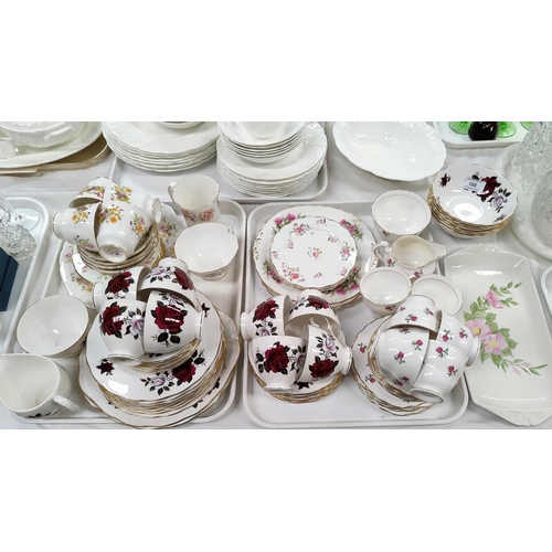 188 - Three floral part tea sets by Colclough