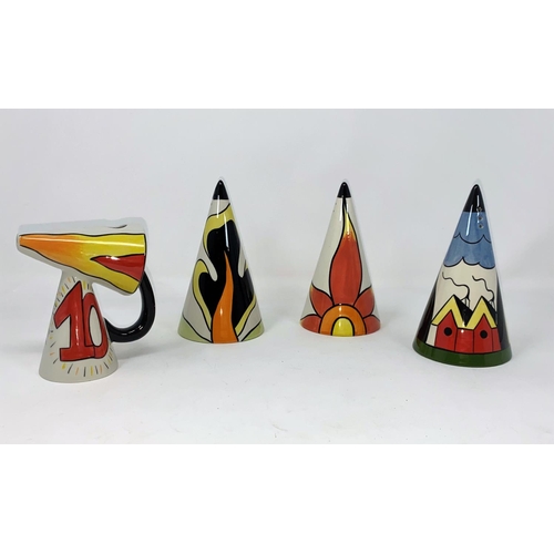 193 - 3 Lorna Bailey hand painted sugar sifters and another.