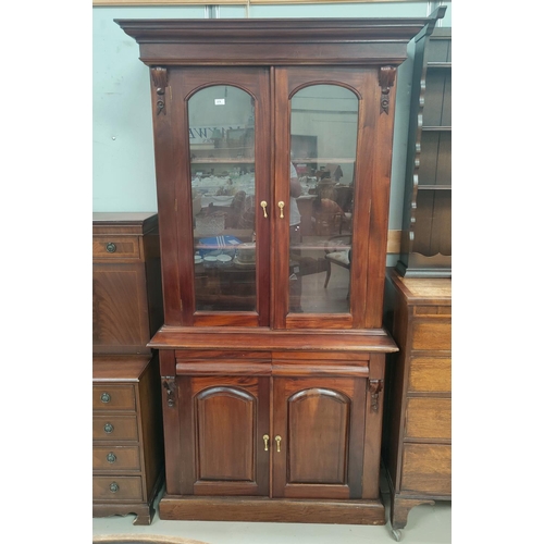 578 - A Victorian style mahogany full height bookcase