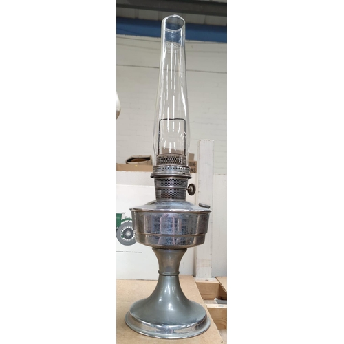109 - A Chrome oil lamp