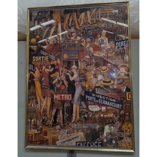 47 - A large 1920's style poster framed and glazed