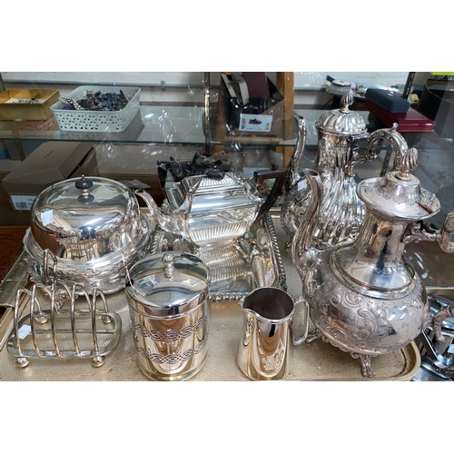 343 - A selection of silver plate