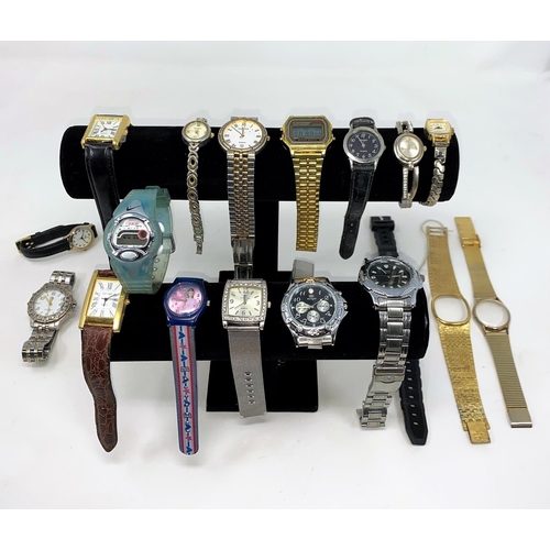 421 - A large selection of mainly Gents quartz fashion watches, including Timex, Sekonda etc.
