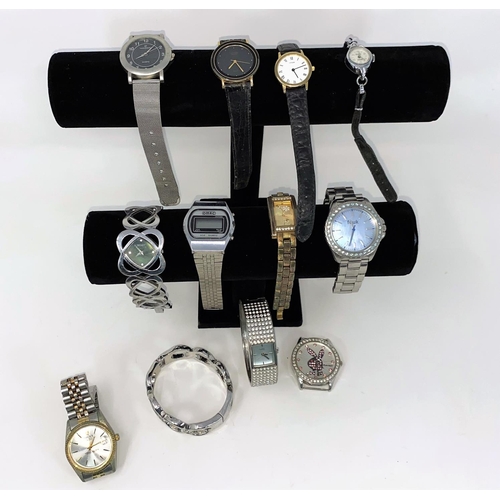 426 - A large selection of Ladies & Gents designer/costume watches; mainly quartz movements etc.