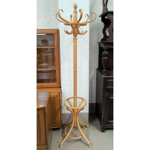 524 - A modern bentwood hat and coat stand