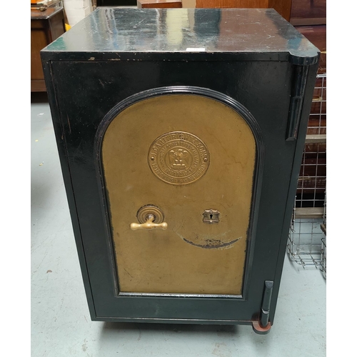 644 - A large vintage safe by J Cartwright & Sons 'Improved Fire & Theft Proof Safemakers West Bromwich, N... 