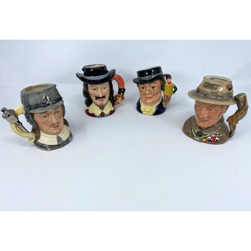 19 - Royal Doulton character jugs - Lord Baden-Powell D7144 (certificate); Mr Pickwick D7025; King Charle... 