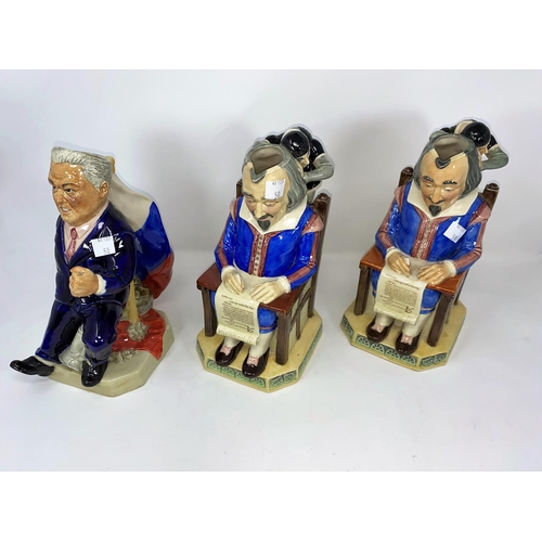 50 - 4 Kevin Francis character Toby jugs - Gorbachov, Yeltsin & 2 Shakespeare; a Villeroy & Bosch 