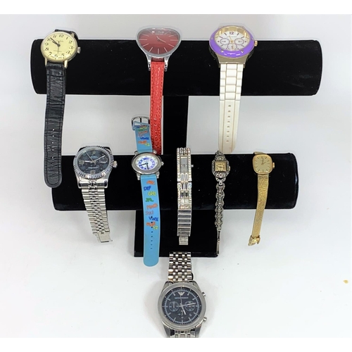 334 - A selection of designer watches:  Emporia Armani; etc.