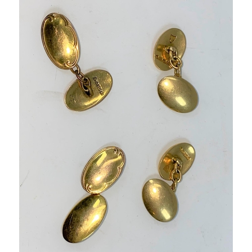 332 - Four various gents 9 carat hallmarked gold cufflinks weight 19.1gm