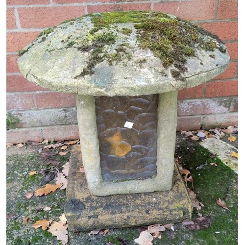 21 - A garden mushroom in reconstituted stone