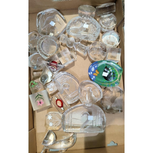 37 - A selection of studio and other glassware including paperweights
