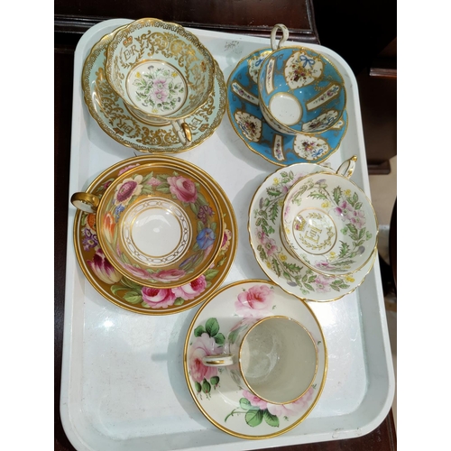 177A - A selection of cabinet cups and saucers