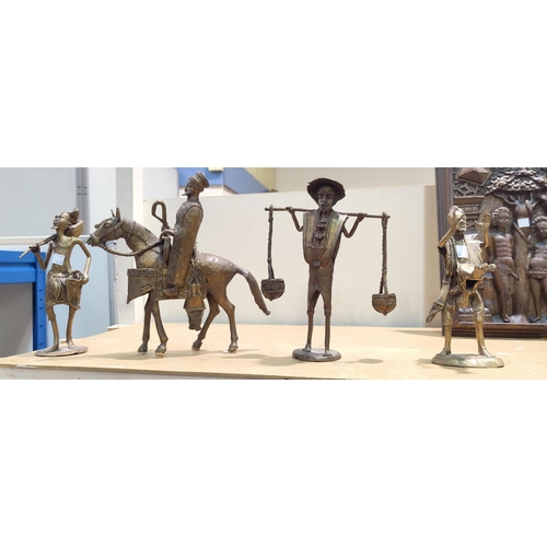 78A - Four modern Benin Bronzes