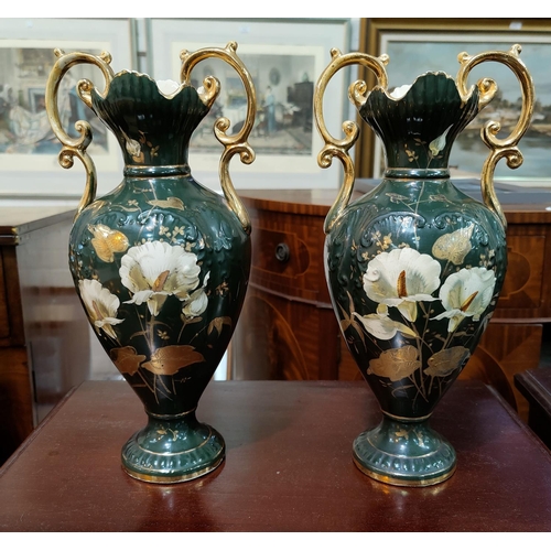 28 - A pair of Victorian style decorative vases