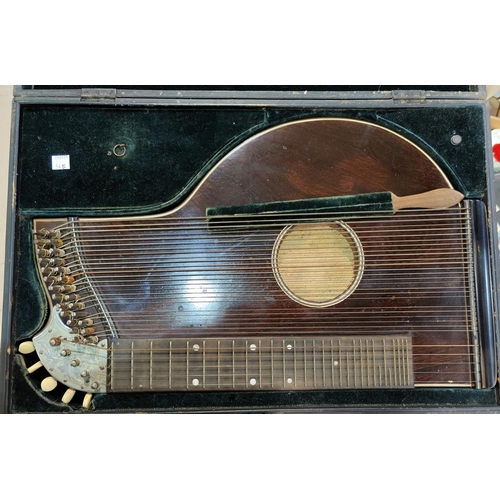 54B - A 20th century wooden cased zither