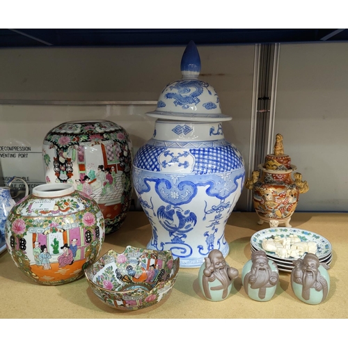 7 - A selection of modern oriental decorative items