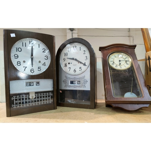 37a - Three reproduction wall clocks