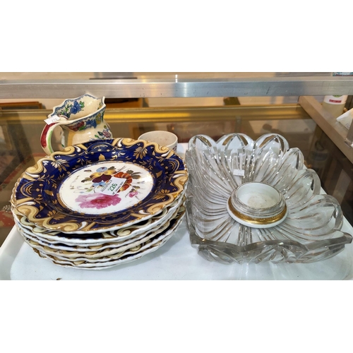 226 - An early 20th century Plant Tuscan tea service in gilt and white, 38 pieces approx; a 19th century s... 