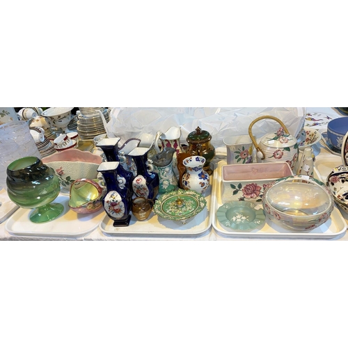 240 - A collection of Maling pottery, 12 pieces