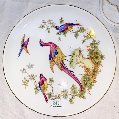 243 - A Spode cheese dish; other china decorated with flowers, fruit, etc.