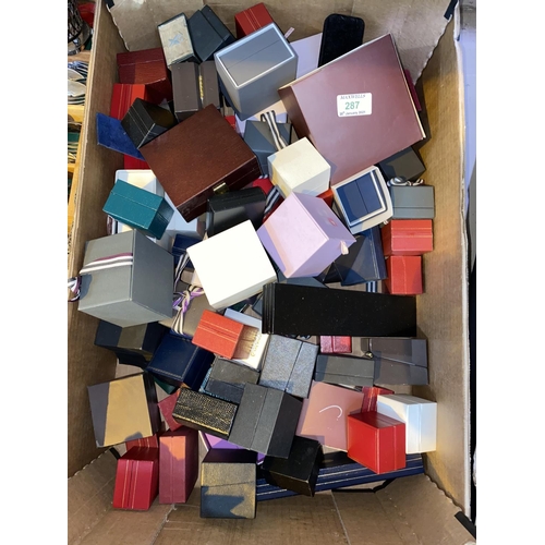 287 - A large selection of jewellery boxes