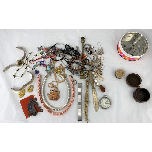 346 - A selection of costume jewellery; etc.