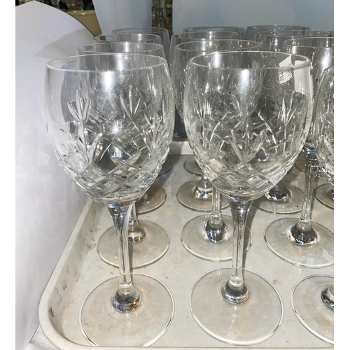210 - A selection of cut drinking glasses