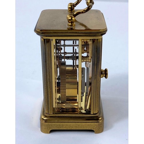 459 - A modern dwarf carriage clock by Matthew Norman, London, height 7 cm