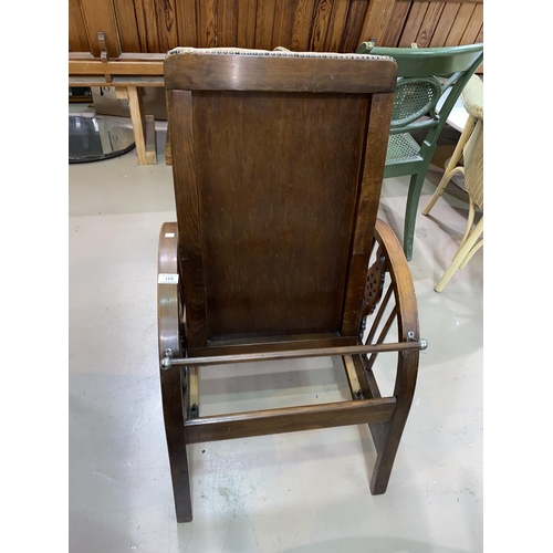 631 - A 1930's Art Deco chair with adjustable back