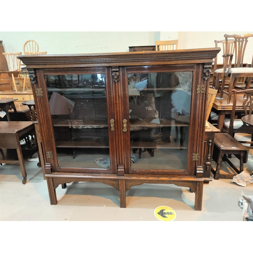 531 - An Edwardian 2 door display cabinet