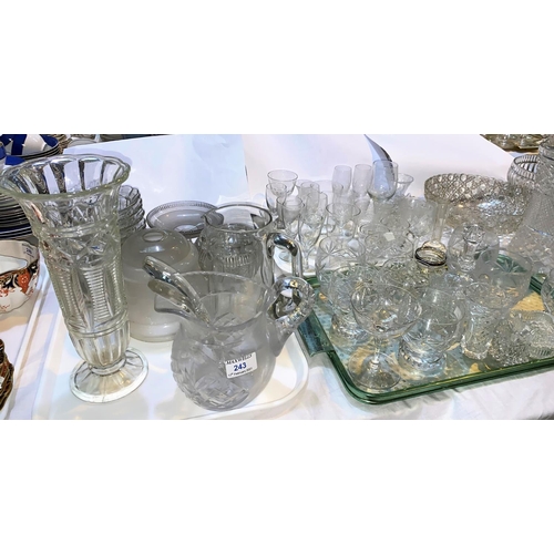 243 - A selection of cut glassware