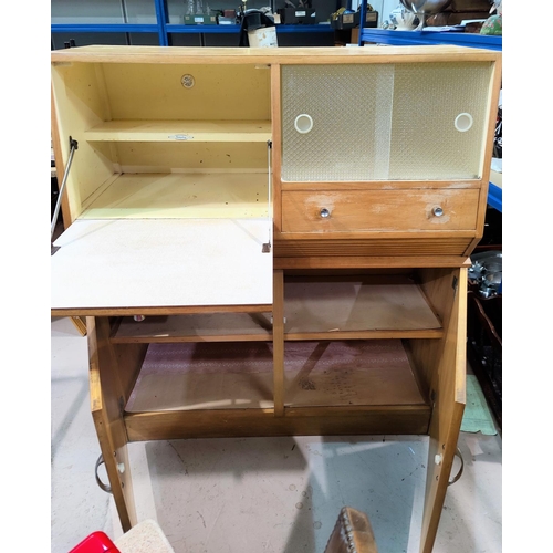 534 - A 1950's light oak kitchen cabinet