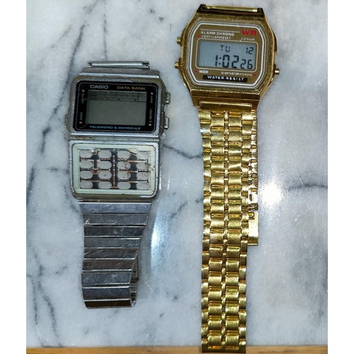 38A - A gilt Casio Alarm Chrono and a similar watch