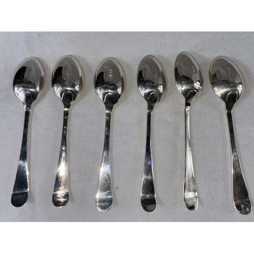 406 - A set of 6 teaspoons with ornate embossed decoration, Sheffield 1911, maker W S Savage, 3.5oz. / 109... 