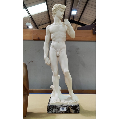 100 - A modern resin statue:  