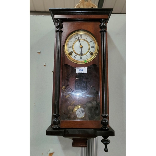 110 - A reproduction Vienna wall clock with striking movement by 