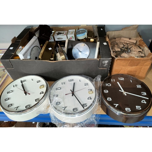 93 - A cuckoo clock, modern wall clocks and novelty clocks