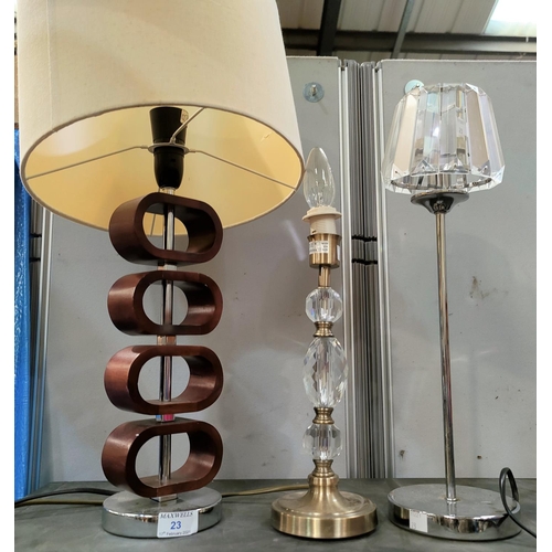 23 - Three modern design table lamps