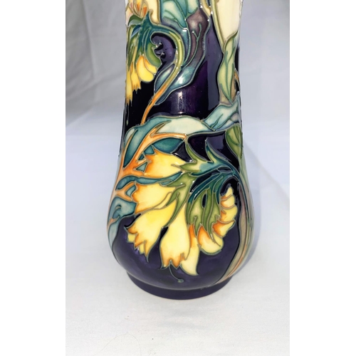 16 - A Moorcroft vase of waisted form decorated in the 