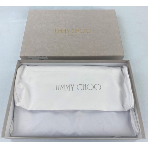 240 - A Jimmy Choo Cobalt blue suede envelope clutch bag, Rosette Sue / 040807, with original authenticity... 