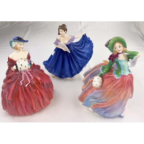79 - 3 Royal Doulton figures - Autumn Breeze HN1911; Genevieve HN1962; Elaine HN4718