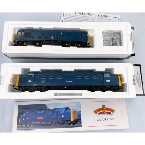 553A - BACHMANN: Branch Line: Class 24 BO BO Diesel 24035 BR Blue and a Class 55 'St Paddy' 55001 BR Blue (... 