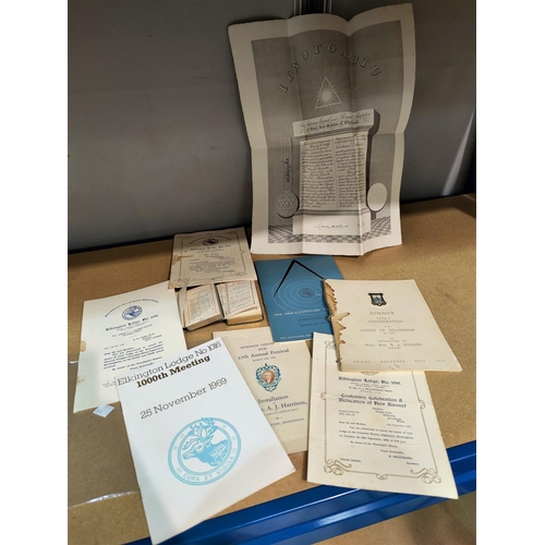 151 - Masonic photos & collectables including 2 small 